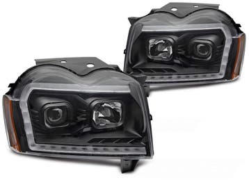 Koplampen Jeep Grand Cherokee 2005-2008 Tube Zwart, Ophalen of Verzenden, Nieuw