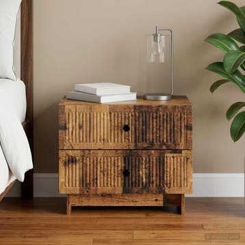 vidaXL Nachtkastje Oud hout 62 x 34,5 x 47,5 cm Bewerkt hout, Minder dan 45 cm, Verzenden, Nieuw, Minder dan 55 cm