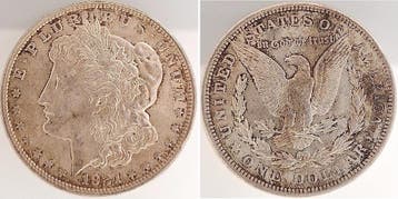 1 Dollar 1922 1 Usa Dollar 1921d Denver, vorzueglich/stem..., Verzenden