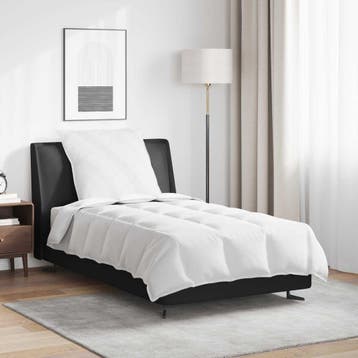 vidaXL 2-in-1 Dekbed met kussen 2 pcs Wit Donsveertjes, Verzenden, Nieuw, Wit
