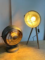 Statief tafellamp (2) - Twee metaalsoort industiele