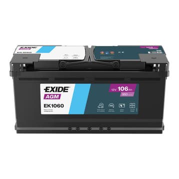 Exide AGM accu | EK1060 | 12V 106Ah, Auto-onderdelen, Ophalen of Verzenden, Nieuw