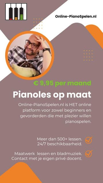 Pianolessen en bladmuziek op maat!, Toetsinstrumenten