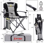 Campingstoel - Visstoel - Vouwstoel - Grijs - Symino, Verzenden, Zo goed als nieuw