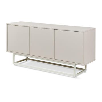 Commode Boxholm 120x30x55 cm havermout [en.casa], Verzenden, Nieuw