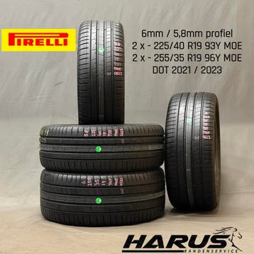 225/40/19 255/35/19 Pirelli zomerbanden 6/5,8mm profiel 4X, 19 inch, Gebruikt, 255 mm, Ophalen of Verzenden