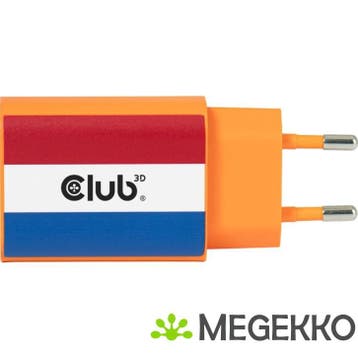 CLUB3D 30 Watt USB-C WK oranje oplader, Verzenden, Nieuw, Club 3D