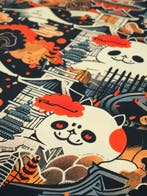 TexStilArt - KYOTO PANDA - Exclusieve stof 3 x 3 meter, 100%, Antiek en Kunst