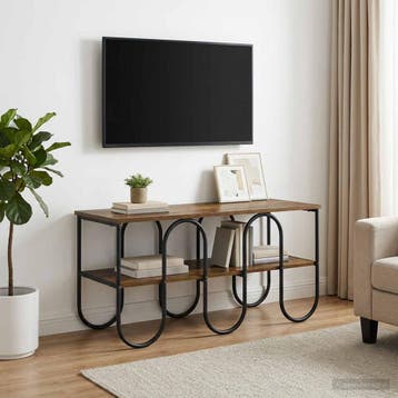 vidaXL TV-standaard 100 x 40 x 50 cm Gerookt eiken Bewerkt, Minder dan 50 cm, Verzenden, Nieuw, Minder dan 100 cm