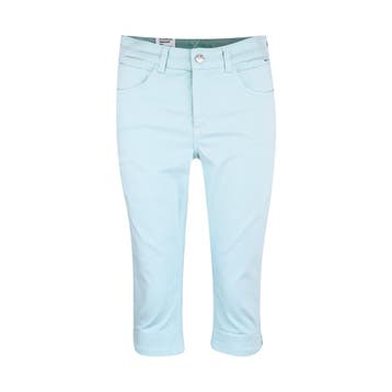 MAC • lichtblauwe Dream Capri cotton broek • 34, MAC, Nieuw, Maat 34 (XS) of kleiner, Verzenden