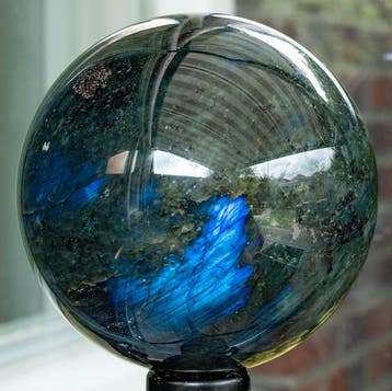 Fine good quality Labradorite Sphere Bol - Hoogte: 9.3 cm -