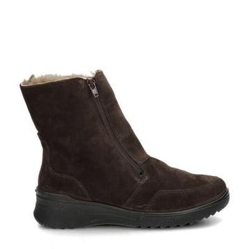 Ara Munchen gevoerde boots voor dames in het Bruin, Bruin, Verzenden, Lage of Enkellaarzen, Nieuw