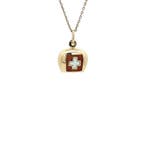 Gouden vintage bel hanger met emaille 14 kt, Ophalen of Verzenden, Nieuw