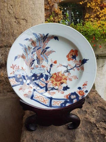 Grote antieke 18e-eeuwse Qianlong-periode Imari-exportbord –, Antiek en Kunst