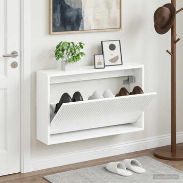 vidaXL Wandgemonteerde Schoenkast ARNHEM 71 x 17 x 43 cm, Verzenden, Nieuw