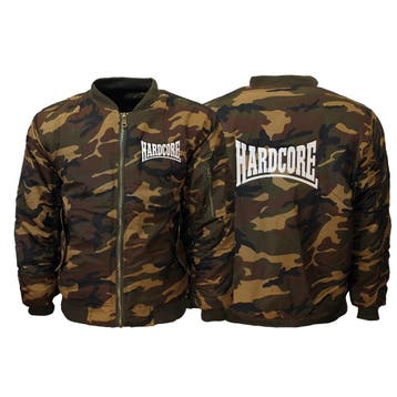 Hardcore Camouflage Geborduurd Logo Bomberjack Style Jas, Verzenden, Nieuw