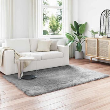 vidaXL Tapijt van imitatie TAFALLA Grijs 160 x 230 cm, Verzenden, Nieuw, Grijs