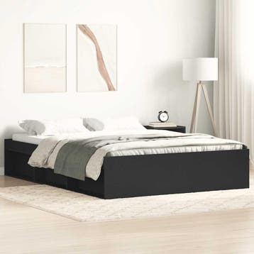 vidaXL Bedframe zwart 120x200 cm, Verzenden, Zwart, Nieuw, Twijfelaar