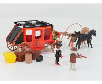Playmobil 3245 A Western postkoets 95% compleet #9591, Ophalen of Verzenden, Gebruikt