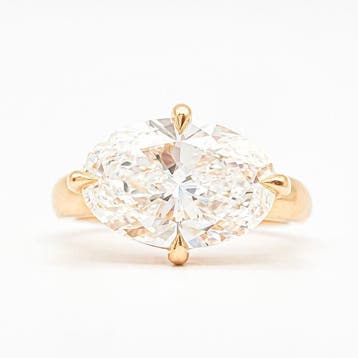 Ring - 18 karaat Geel goud - 3.09ct. tw. Diamant (Lab-grown), Nieuw