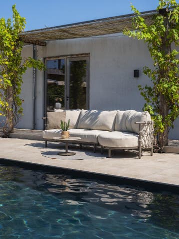Ezra organische chaise longue loungeset  3 delig terre 4, Tuin en Terras, Tuinsets en Loungesets, Ophalen of Verzenden, Nieuw