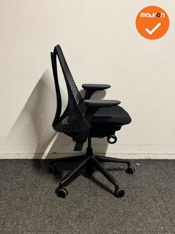 Herman Miller - Sayl - Zwart - Zwart voetkruis, Werkplek, Ophalen of Verzenden, Gebruikt, Stoel