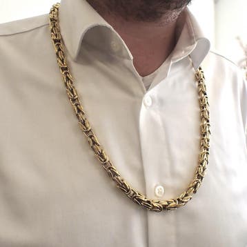 Robuuste gouden koningsketting; Exclusief, Ophalen of Verzenden, Gebruikt, Overige kleuren, Goud