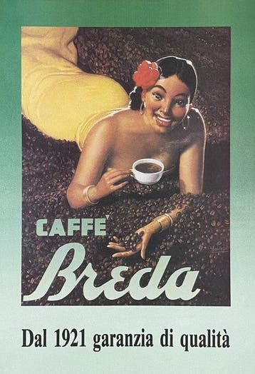 Gino Boccasile - CAFFE BREDA - Jaren 1980