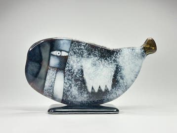 Studio Habrat - Beeldje - Whale - fusie, Antiek en Kunst, Antiek | Glas en Kristal