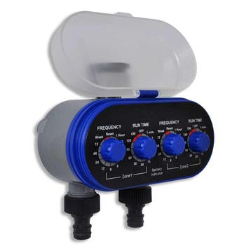 vidaXL Elektrische Irrigatie watertimer (2 uitgangen), Verzenden, Nieuw
