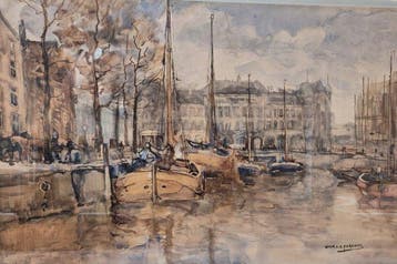 H.A.C Paradies (1883-1966) - Oude haven Plan C , jaren 30