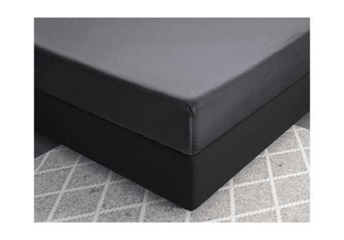 PRIMAVIERA DELUXE Satijnen Hoeslaken Antraciet - 200 x 220, Huis en Inrichting, Slaapkamer | Beddengoed