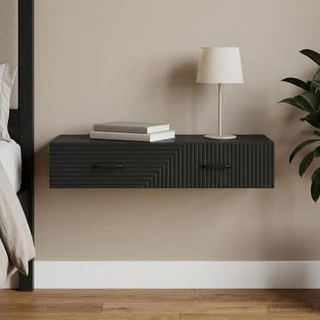 vidaXL Wandmontage Zijtafel 87,5 x 34,5 x 17 cm Bewerkt hout, Verzenden, Nieuw