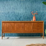 Vintage dressoirs, volledig gerestaureerd, Overige houtsoorten, Ophalen of Verzenden, Zo goed als nieuw, Mid Century Modern