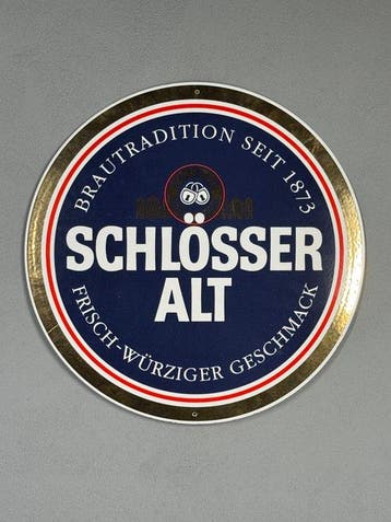 Geëmailleerd reclamebord Schlösser Alt - XXL - Reclamebord -