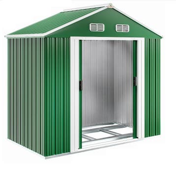 Tuinschuur Groen Metaal 200x135x190cm (Schuurtjes-Rekken), Tuin en Terras, Tuinhuizen, Verzenden, Nieuw