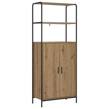 vidaXL buffetkast Artisanaal eiken 40 x 33 x 161 cm Bewerkt, Minder dan 50 cm, Verzenden, Nieuw, Minder dan 100 cm