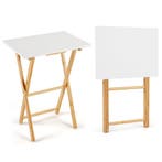 LIVSK Opvouwbare Bijzettafels - Set van 2 - Lichtgewicht Bam, Verzenden, Nieuw