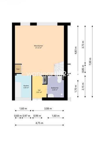 Woningruil - Reigerstraat 56 - 2 kamers en Gelderland, Gelderland