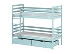 Stapelbed met Lade Nino - 2-persoons - Blauw 90 x 200, Verzenden, Nieuw, Stapelbed