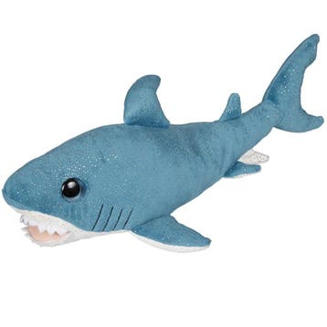 Blauwe haai knuffel - pluche - 36 cm - zeedier - soft-serie, Verzenden, Nieuw