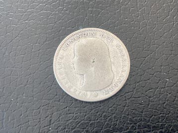 Nederland. Wilhelmina. 25 Cents 1895 (zeldzaam) (Zonder, Postzegels en Munten, Munten | Nederland