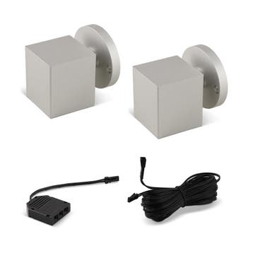 Ledisons LED-wandlamp Noki down zilver 12V - 2 spots, Nieuw