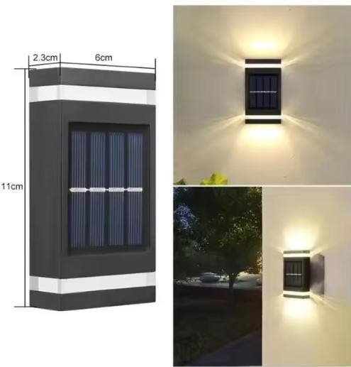 Zonnelamp Buiten Up-Down Licht Waterdicht Huis Tuindecoratie, Tuin en Terras, Buitenverlichting, Nieuw, Verzenden