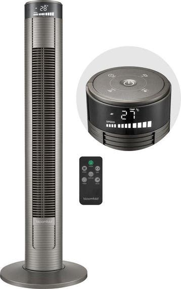 2dekans | Bloomfold Toren Ventilator - 38 inches - Grijs -, Ophalen of Verzenden, Zo goed als nieuw