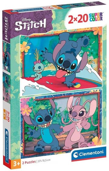 Stitch Puzzel (2x20 stukjes) | Clementoni - Puzzels, Verzenden, Nieuw