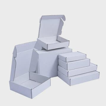 Set van 10/30 Luxe Kartonnen Cadeauboxen - Wit & Bruin, Dive, Verzenden, Nieuw