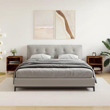 vidaXL Nachtkastjes 2 st 40x30x50 cm bewerkt hout gerookt, Minder dan 45 cm, Verzenden, Nieuw, Minder dan 55 cm
