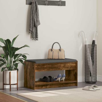 vidaXL Halbank Gerookte Eik 83 x 38 x 45 cm, Verzenden, Nieuw