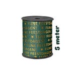 5M Sierlint groen - FIJNE FEESTDAGEN - kerst - krullint -..., Ophalen of Verzenden, Nieuw